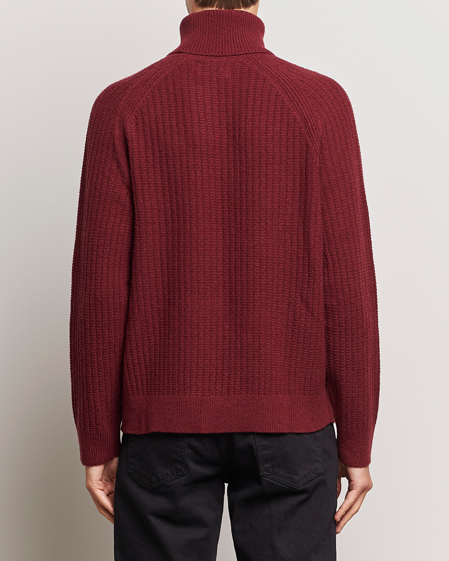 Herren | Pullover | GANT | Lambswool Textured Rollneck Plumped Red