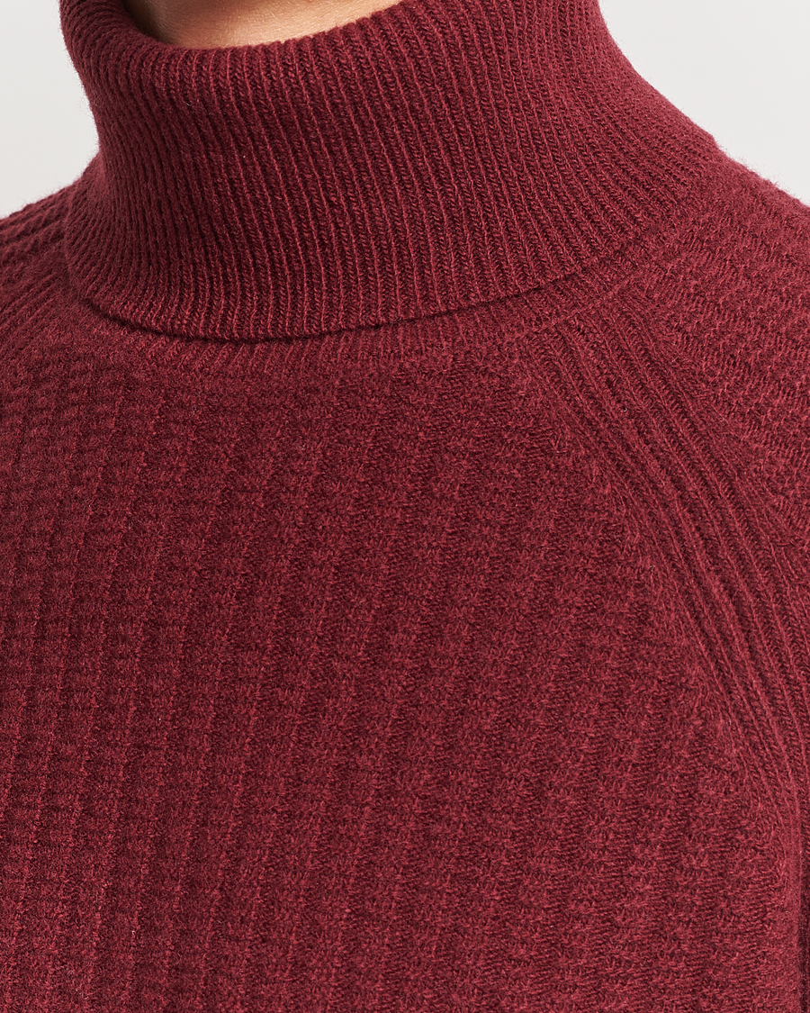 Herren | Pullover | GANT | Lambswool Textured Rollneck Plumped Red