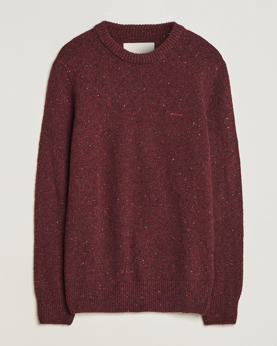 Herren | Pullover | GANT | Neps Donegal Crew Neck Sweater Plumped Red