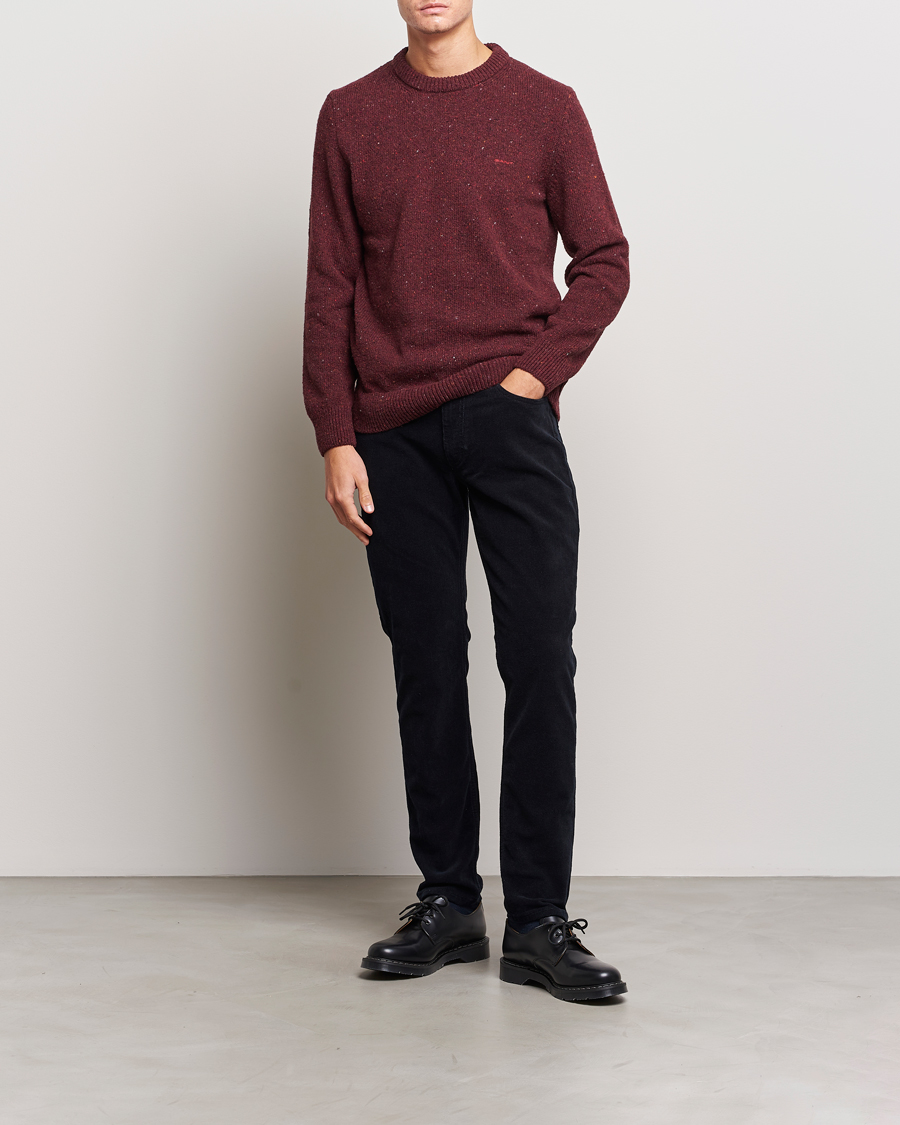 Herren | Pullover | GANT | Neps Donegal Crew Neck Sweater Plumped Red