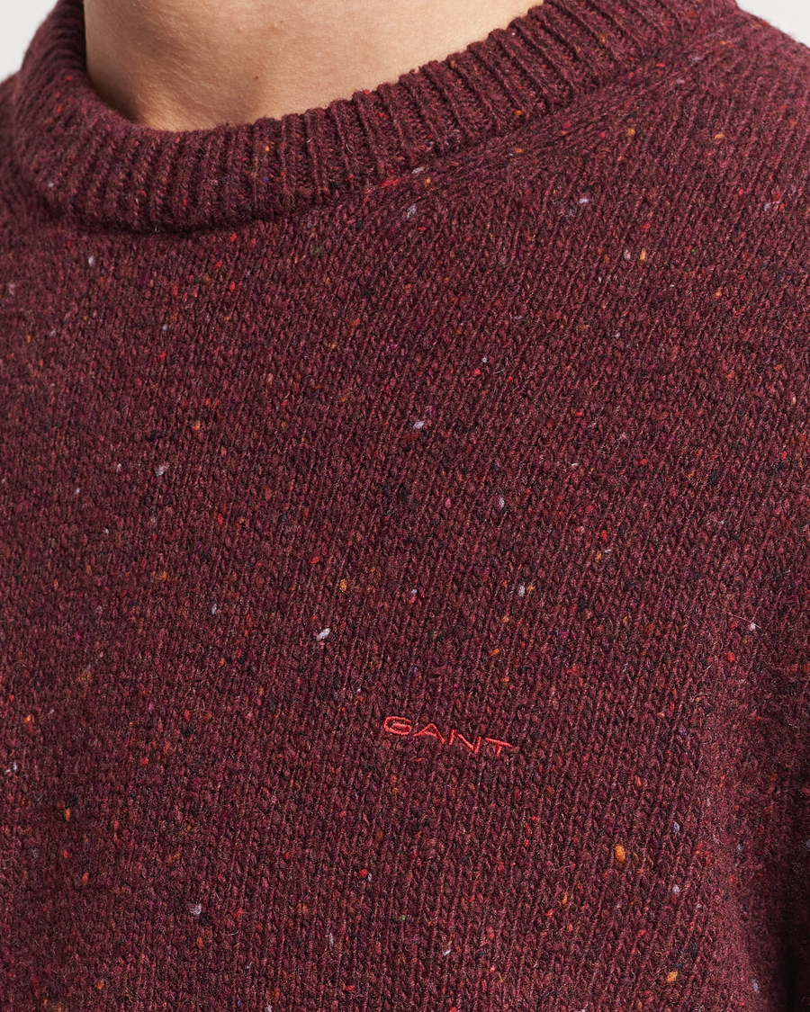 Herren | Pullover | GANT | Neps Donegal Crew Neck Sweater Plumped Red