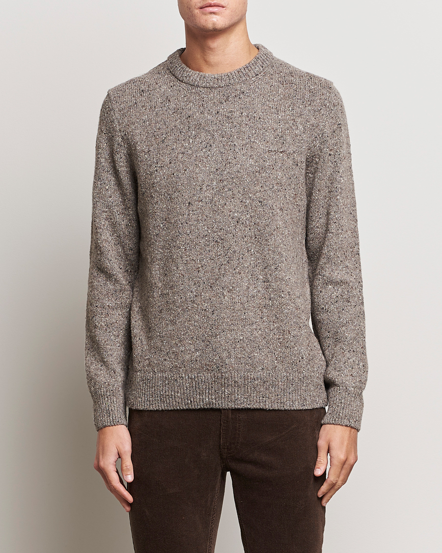 Herren | Pullover | GANT | Neps Donegal Crew Neck Sweater Dark Grey