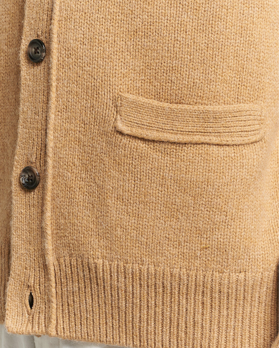 Herren | Pullover | GANT | Soft Wool Cardigan Khaki Melange