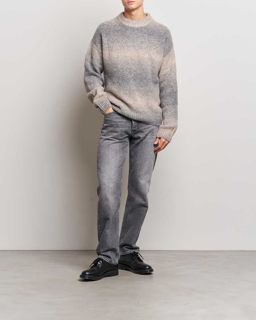 Herren | Pullover | GANT | Soft Wool Ombre Crew Neck Grey Melange