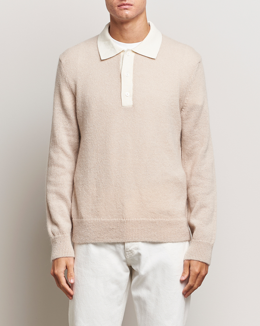 Herren | Pullover | GANT | Mohair Knitted Polo Soft Oat