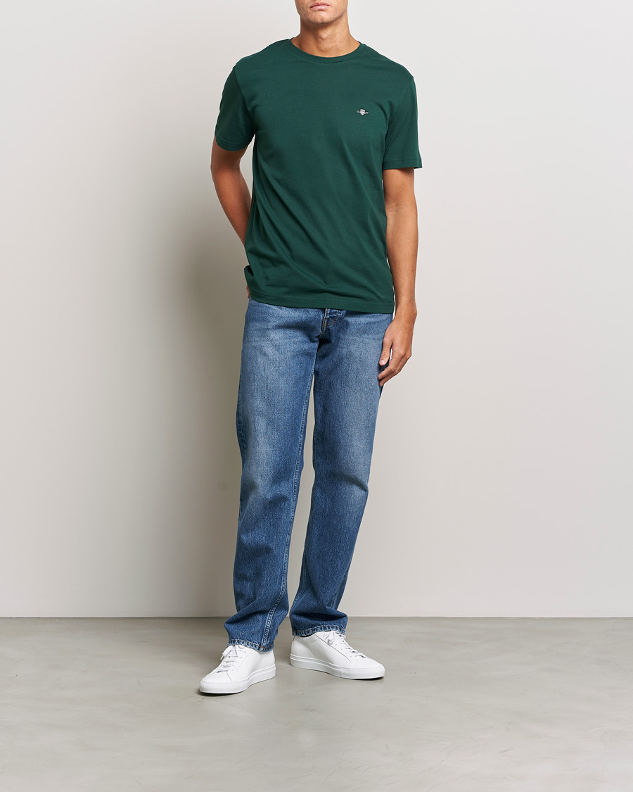 Herren | T-Shirts | GANT | The Original T-shirt Tartan Green