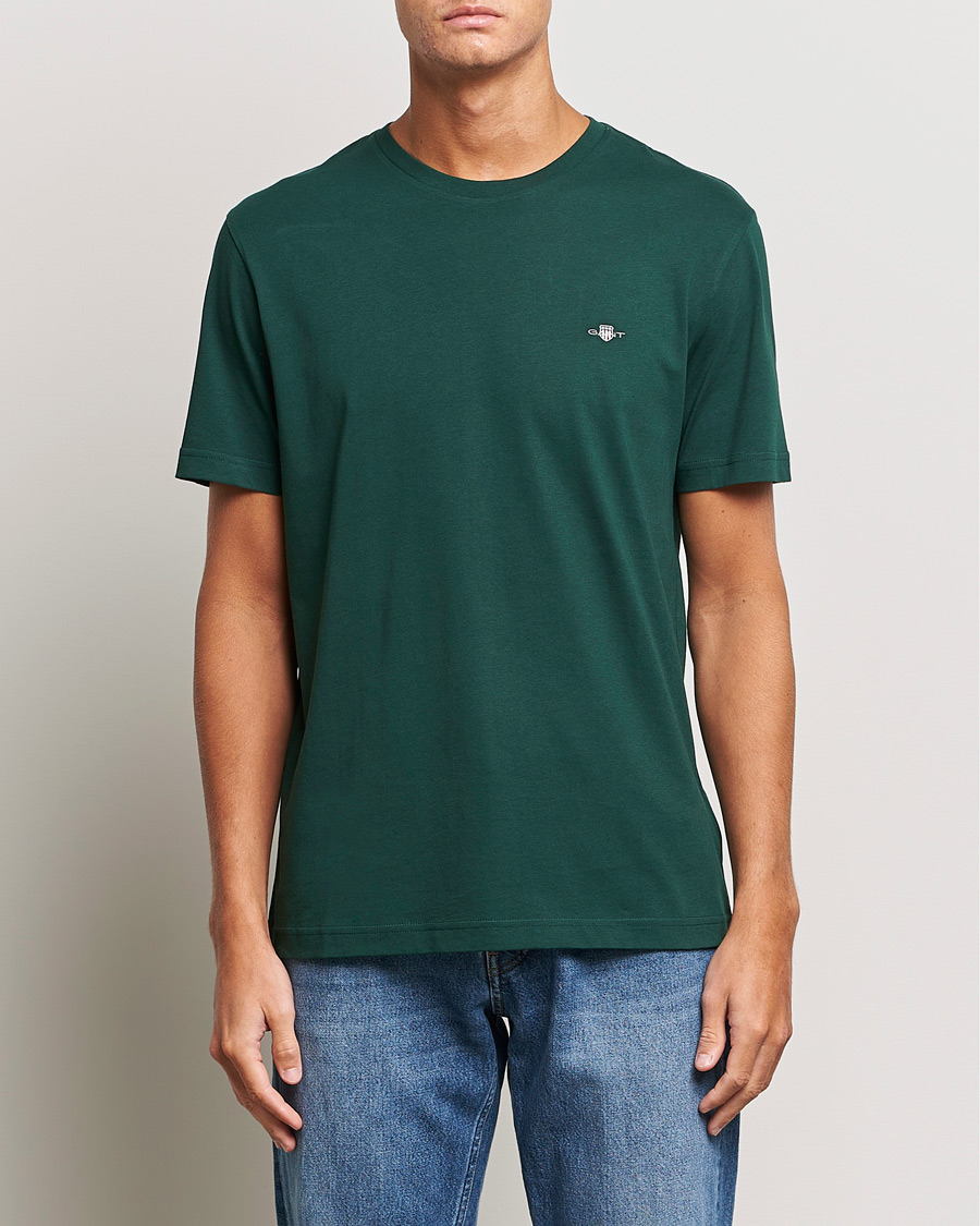 Herren | T-Shirts | GANT | The Original T-shirt Tartan Green