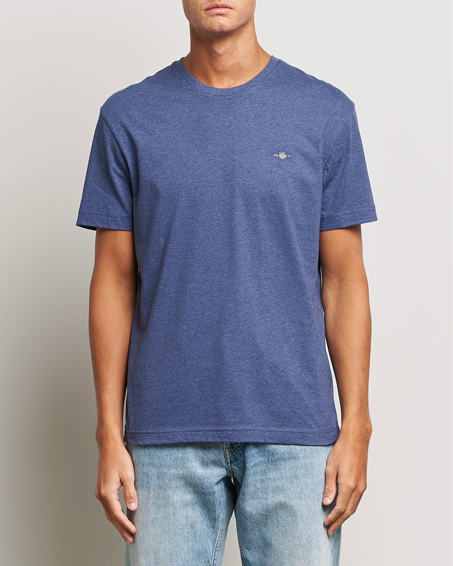Herren | T-Shirts | GANT | The Original T-Shirt Dark Jeansblue Melange