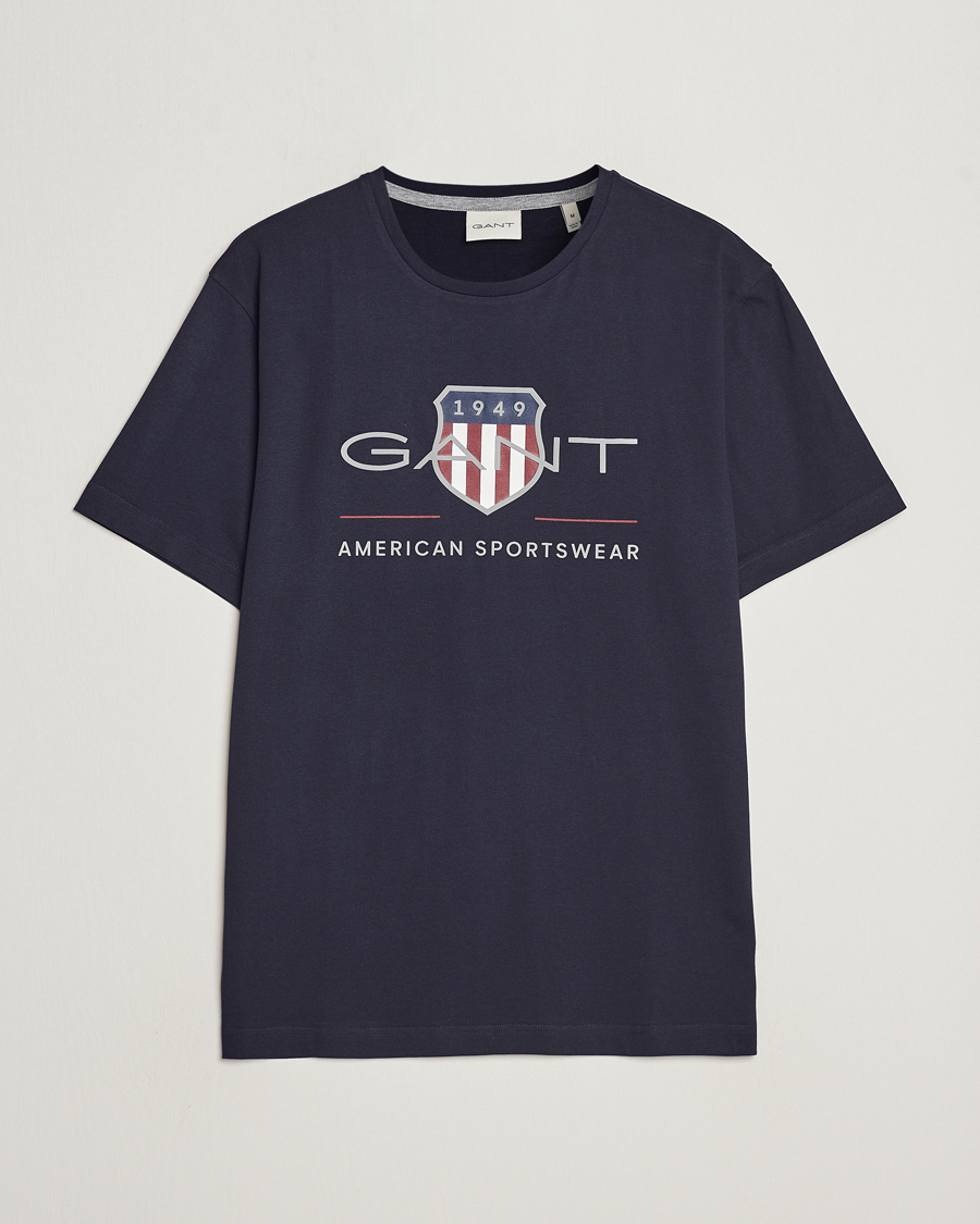 Herren | T-Shirts | GANT | Archive Shield Logo T-Shirt Evening Blue