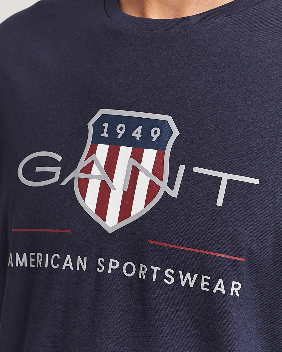 Herren | T-Shirts | GANT | Archive Shield Logo T-Shirt Evening Blue
