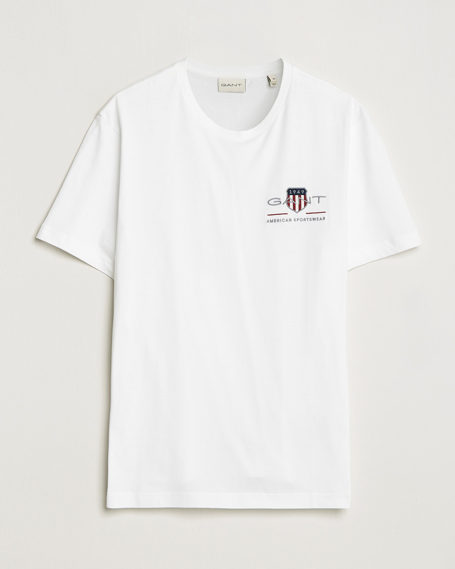 Herren | T-Shirts | GANT | Archive Shield Small Logo T-Shirt White