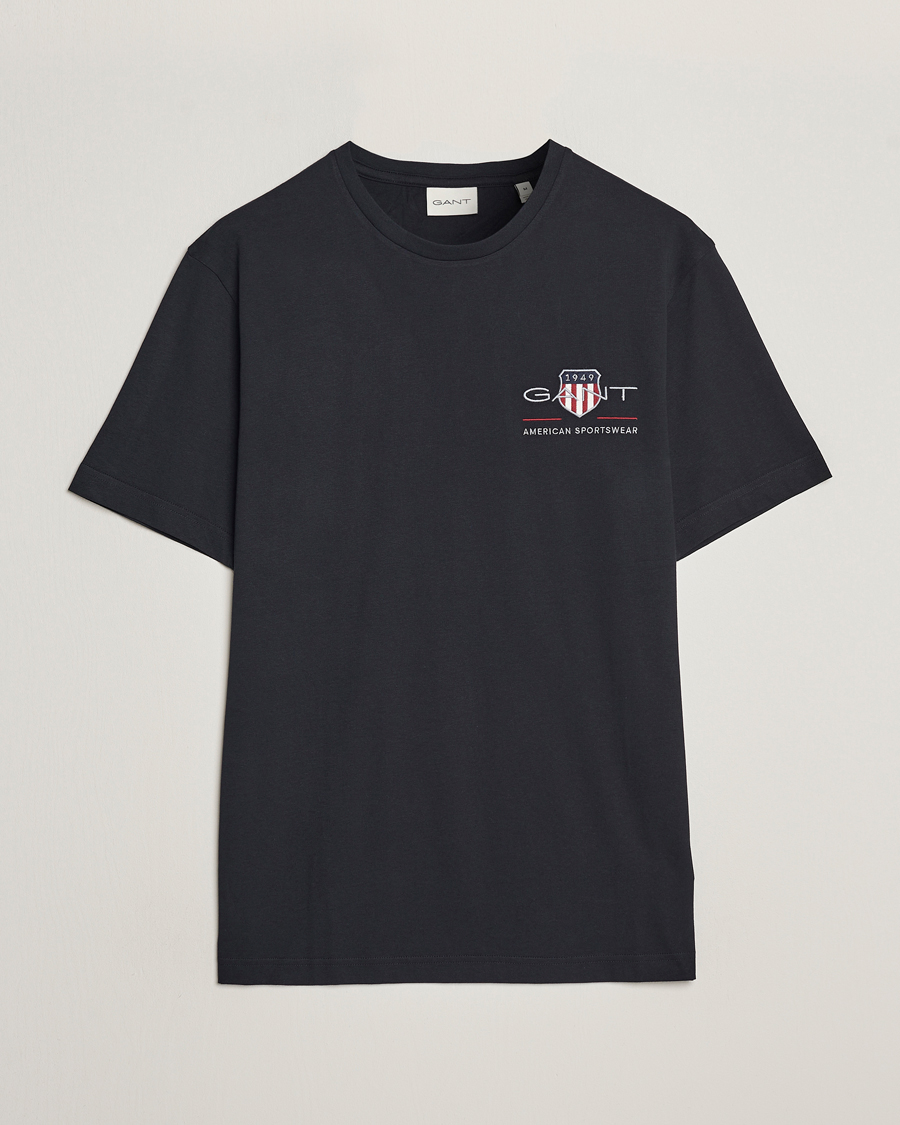 Herren | T-Shirts | GANT | Archive Shield Small Logo T-Shirt Black