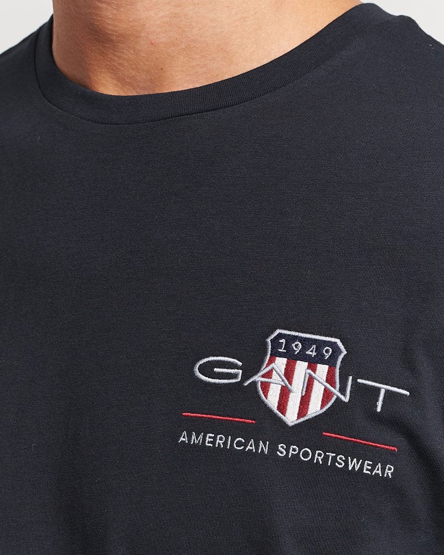 Herren | T-Shirts | GANT | Archive Shield Small Logo T-Shirt Black