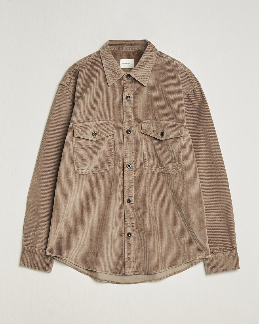 Herren | Hemden | GANT | Relaxed Fit Corduroy Overshirt Desert Brown