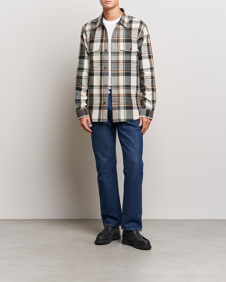 Herren | Hemden | GANT | Heavy Twill Checked Overshirt Putty Multi