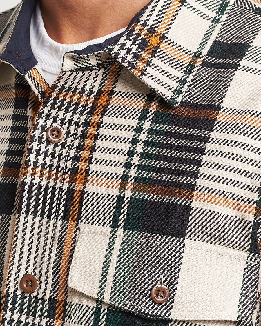 Herren | Hemden | GANT | Heavy Twill Checked Overshirt Putty Multi