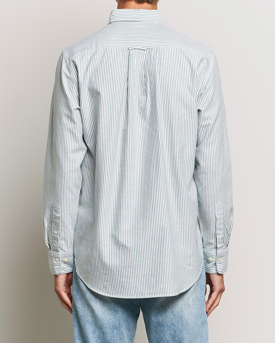 Herren | Hemden | GANT | Regular Fit Striped Oxford Shirt Forest Green