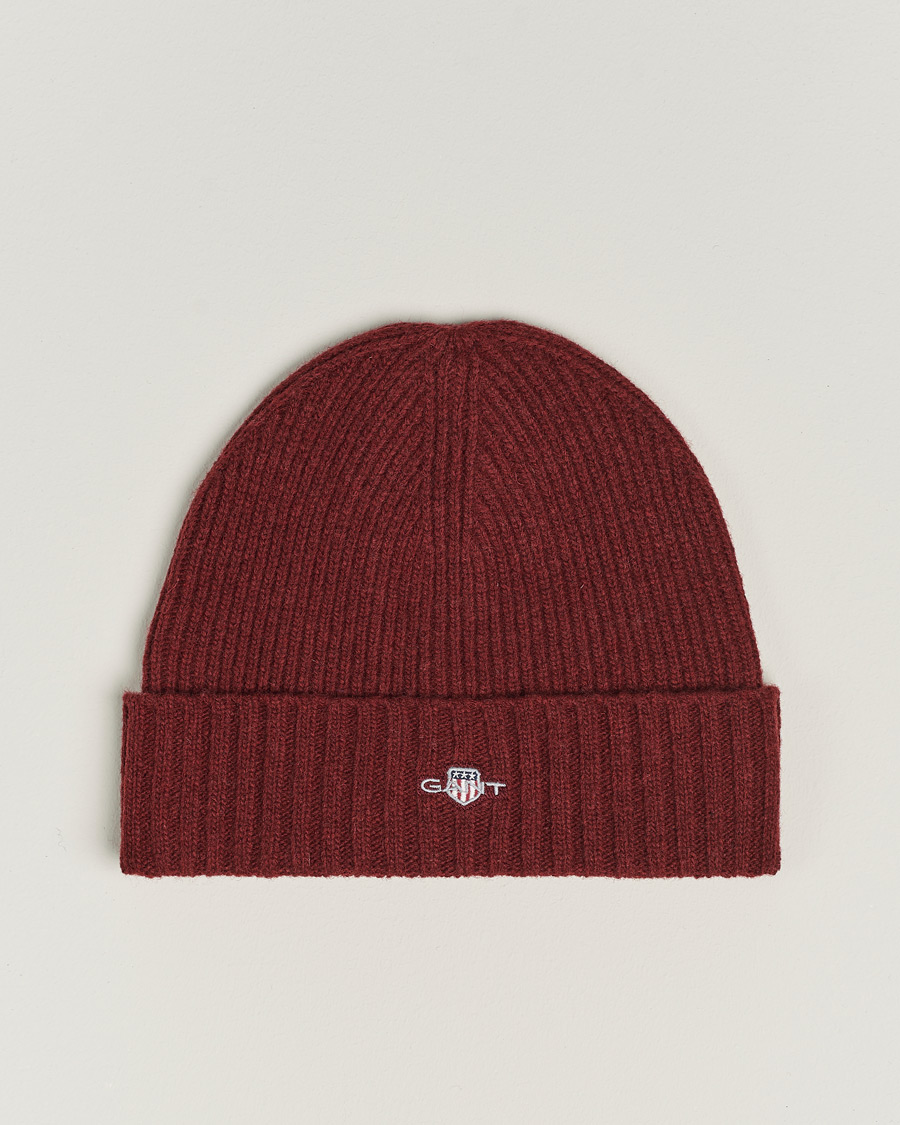 Herren | GANT Wool Lined Beanie Plumped Red | GANT | Wool Lined Beanie Plumped Red