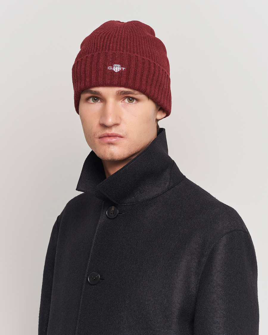 Herren | GANT Wool Lined Beanie Plumped Red | GANT | Wool Lined Beanie Plumped Red