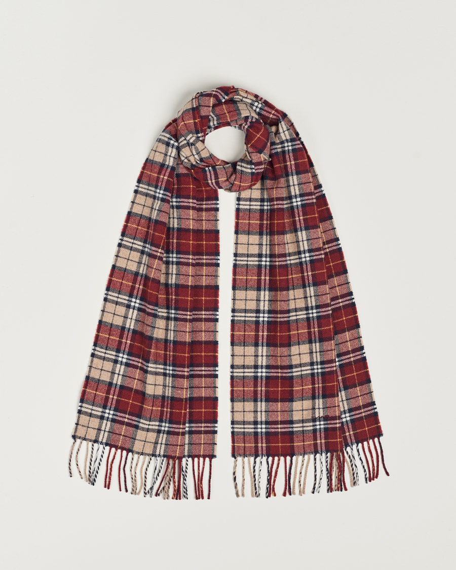 Herren | GANT Wool Multi Checked Scarf Plumped Red | GANT | Wool Multi Checked Scarf Plumped Red