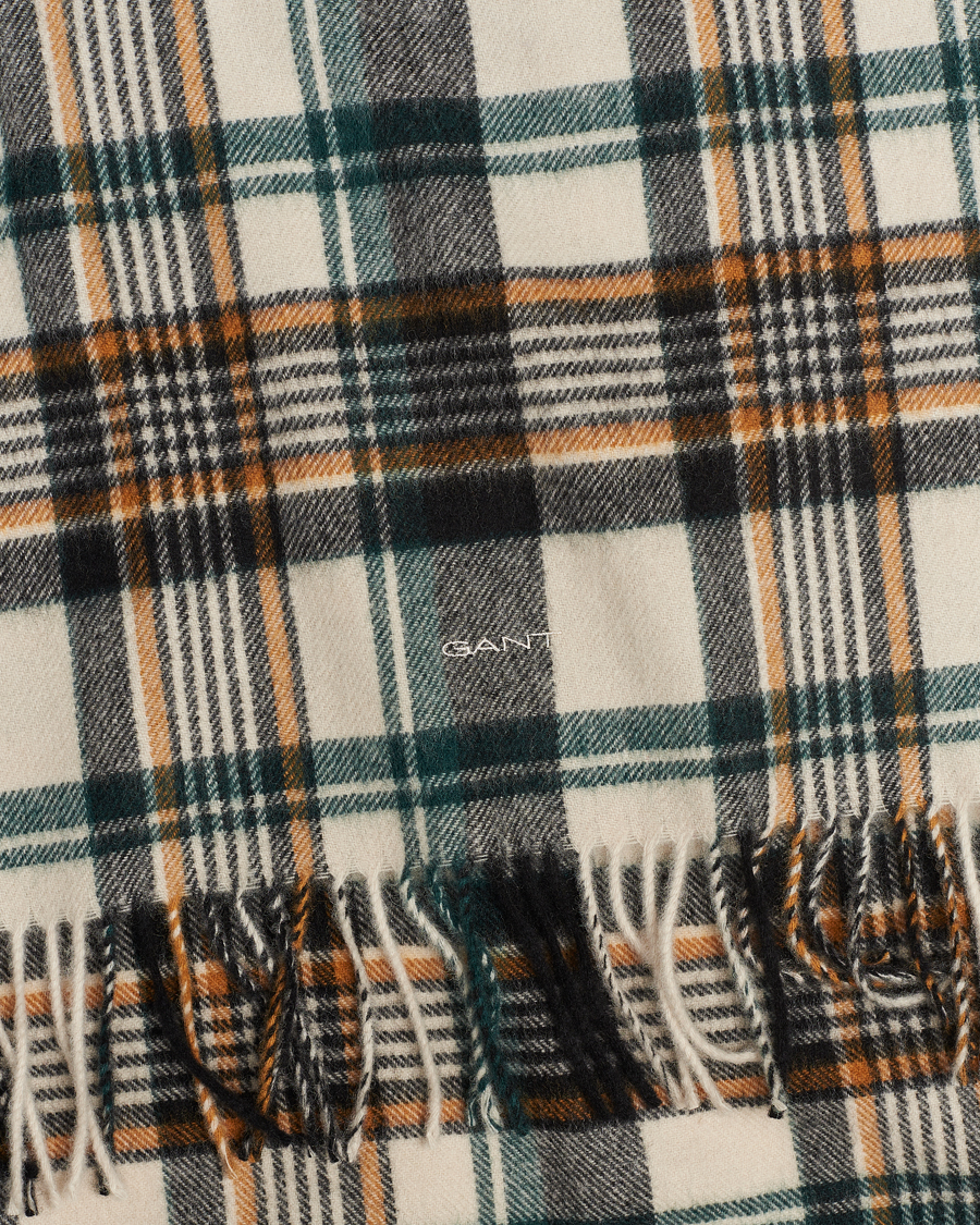 Herren | GANT Wool Multi Checked Scarf Putty Multi | GANT | Wool Multi Checked Scarf Putty Multi
