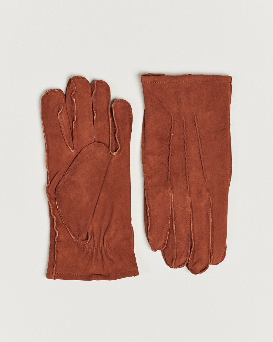 Herren | GANT Classic Suede Gloves Clay Brown | GANT | Classic Suede Gloves Clay Brown