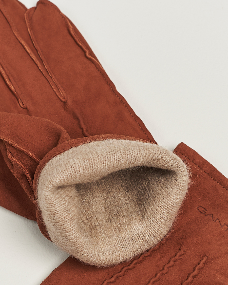 Herren | GANT Classic Suede Gloves Clay Brown | GANT | Classic Suede Gloves Clay Brown