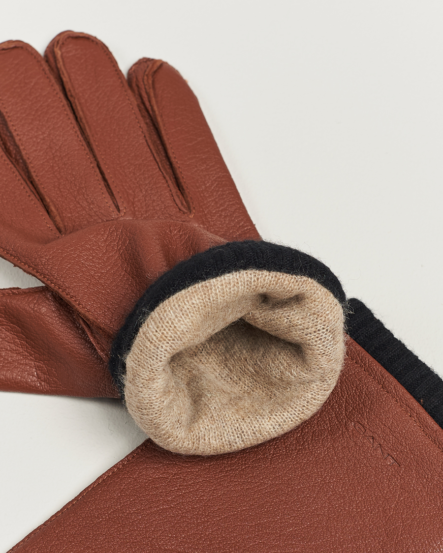 Herren | Sale accessoires | GANT | Wool Lined Leather Gloves Clay Brown