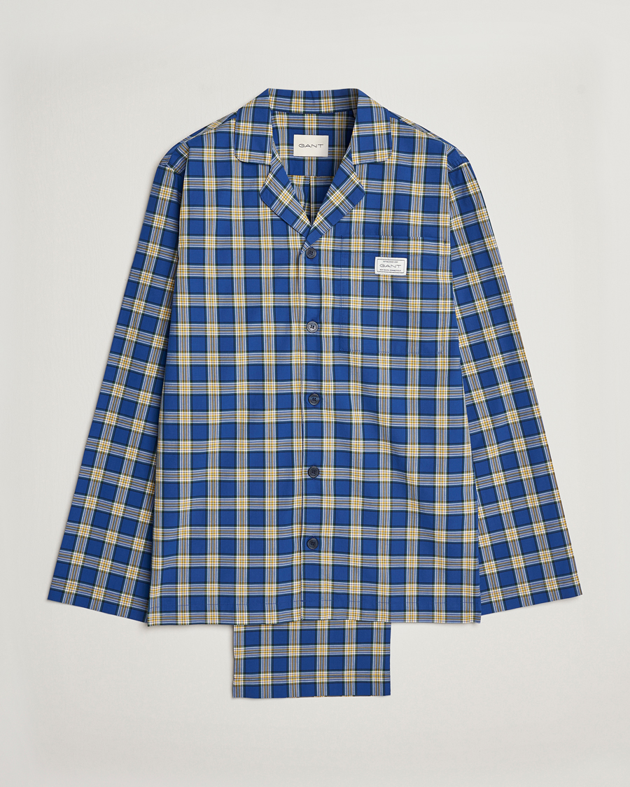 Herren | Schlafanzüge & Bademäntel | GANT | Checked Pyjama Set College Blue