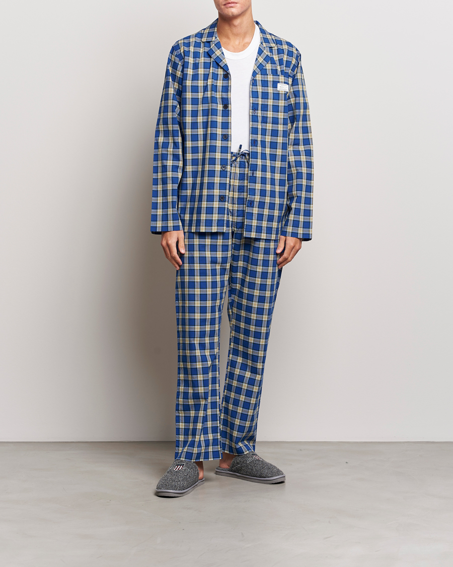 Herren | Schlafanzüge & Bademäntel | GANT | Checked Pyjama Set College Blue