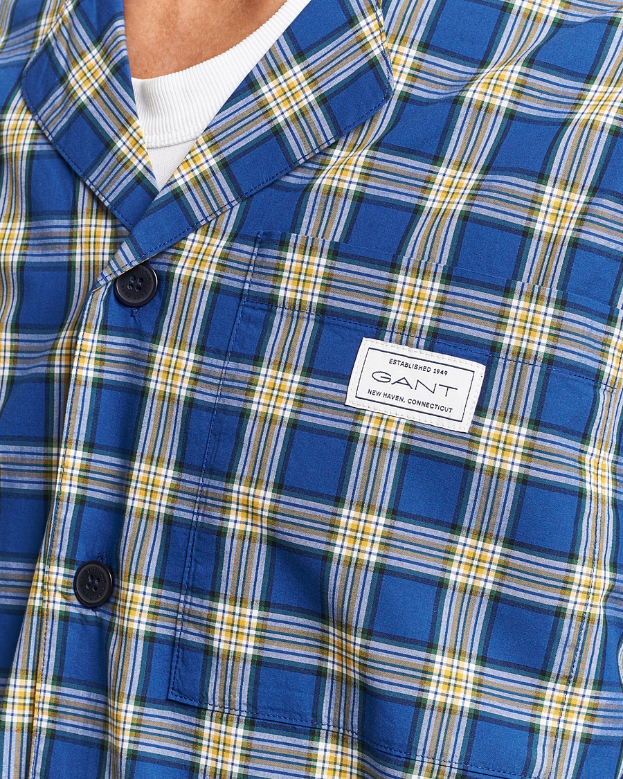 Herren | Schlafanzüge & Bademäntel | GANT | Checked Pyjama Set College Blue
