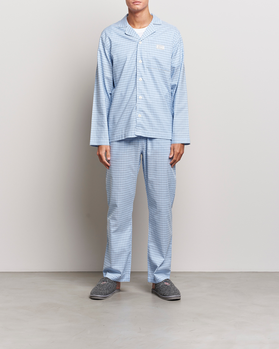Herren | Schlafanzüge & Bademäntel | Gant | Checked Pyjama Set Capri Blue