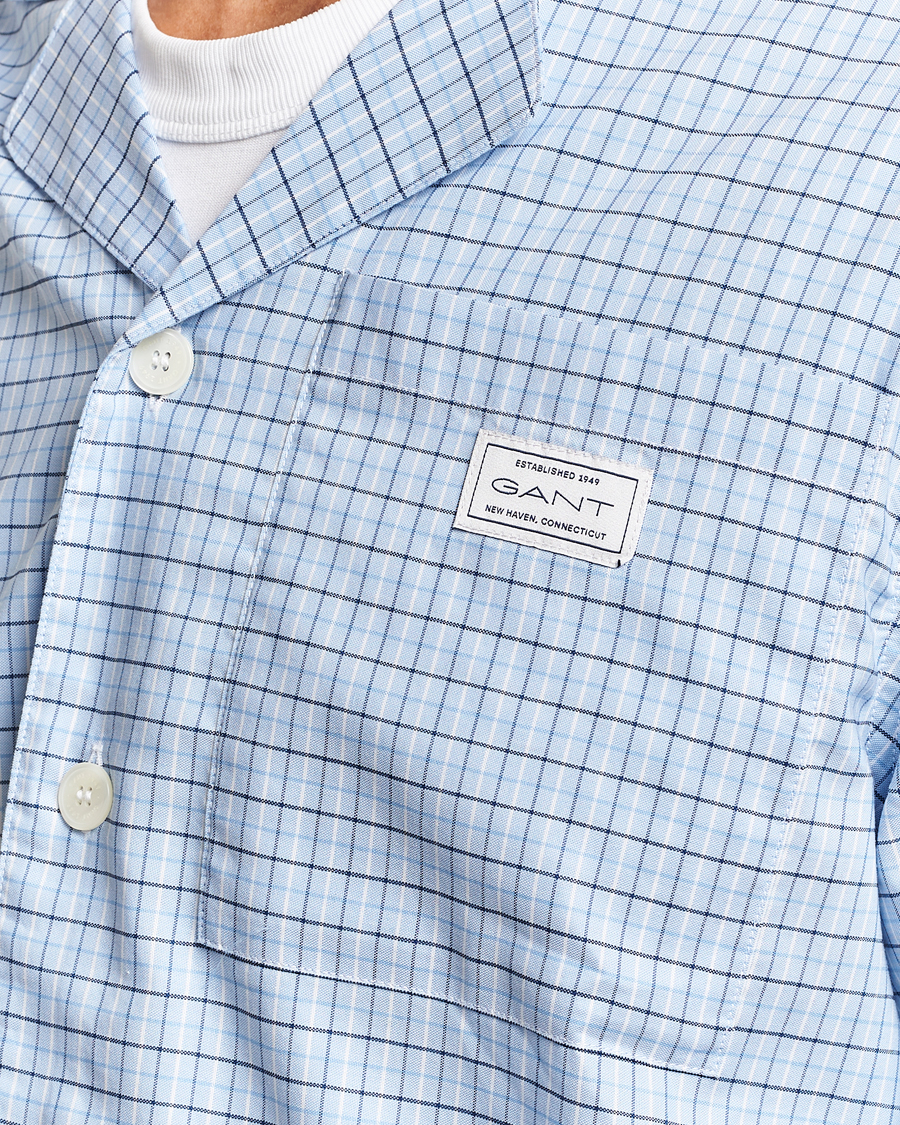 Herren | Schlafanzüge & Bademäntel | GANT | Checked Pyjama Set Capri Blue