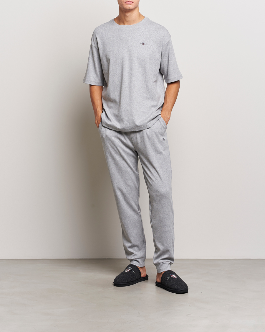 Herren | Schlafanzüge & Bademäntel | GANT | Premium Loungewear Set Grey Melange