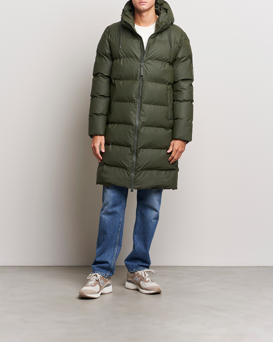 Herren | Jacken | RAINS | Alta Long Puffer Jacket Green