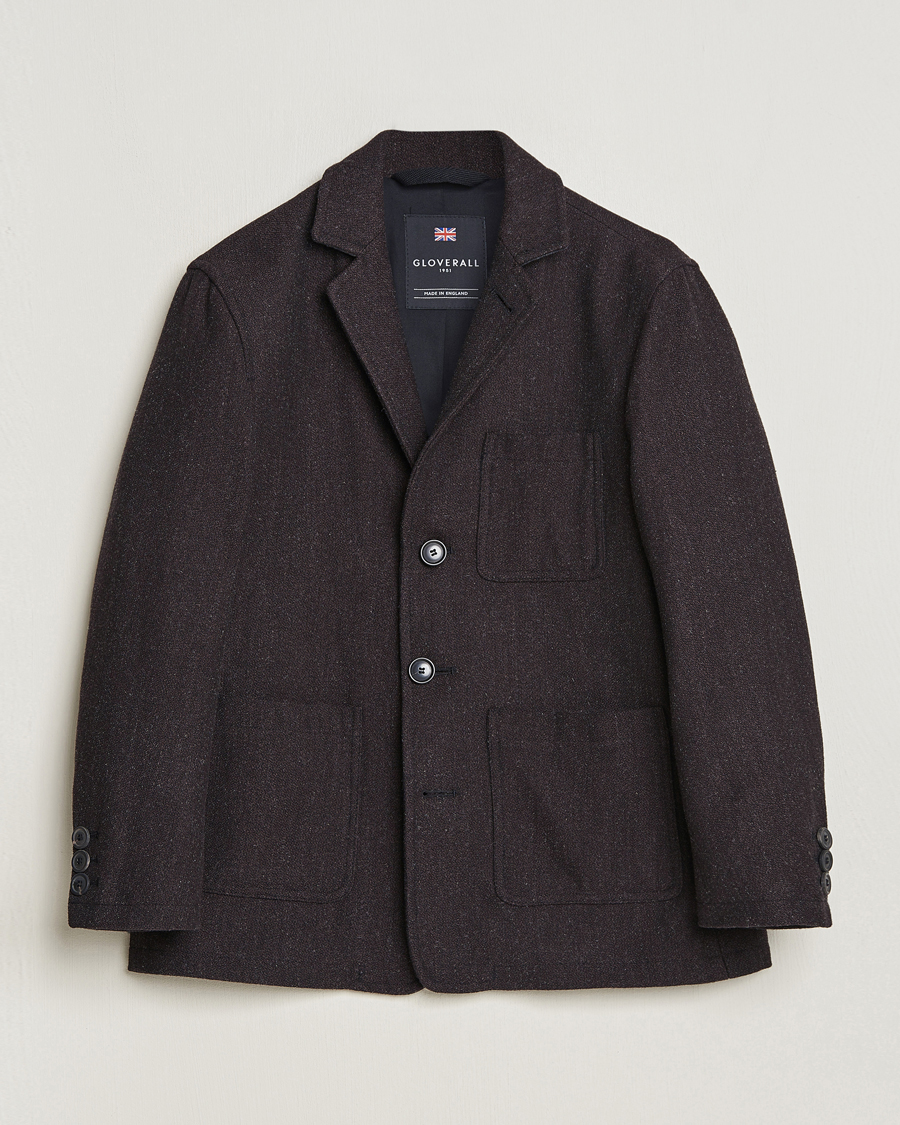 Herren | Jacken | Gloverall | Wool Worker Shirt Jacket Mulberry