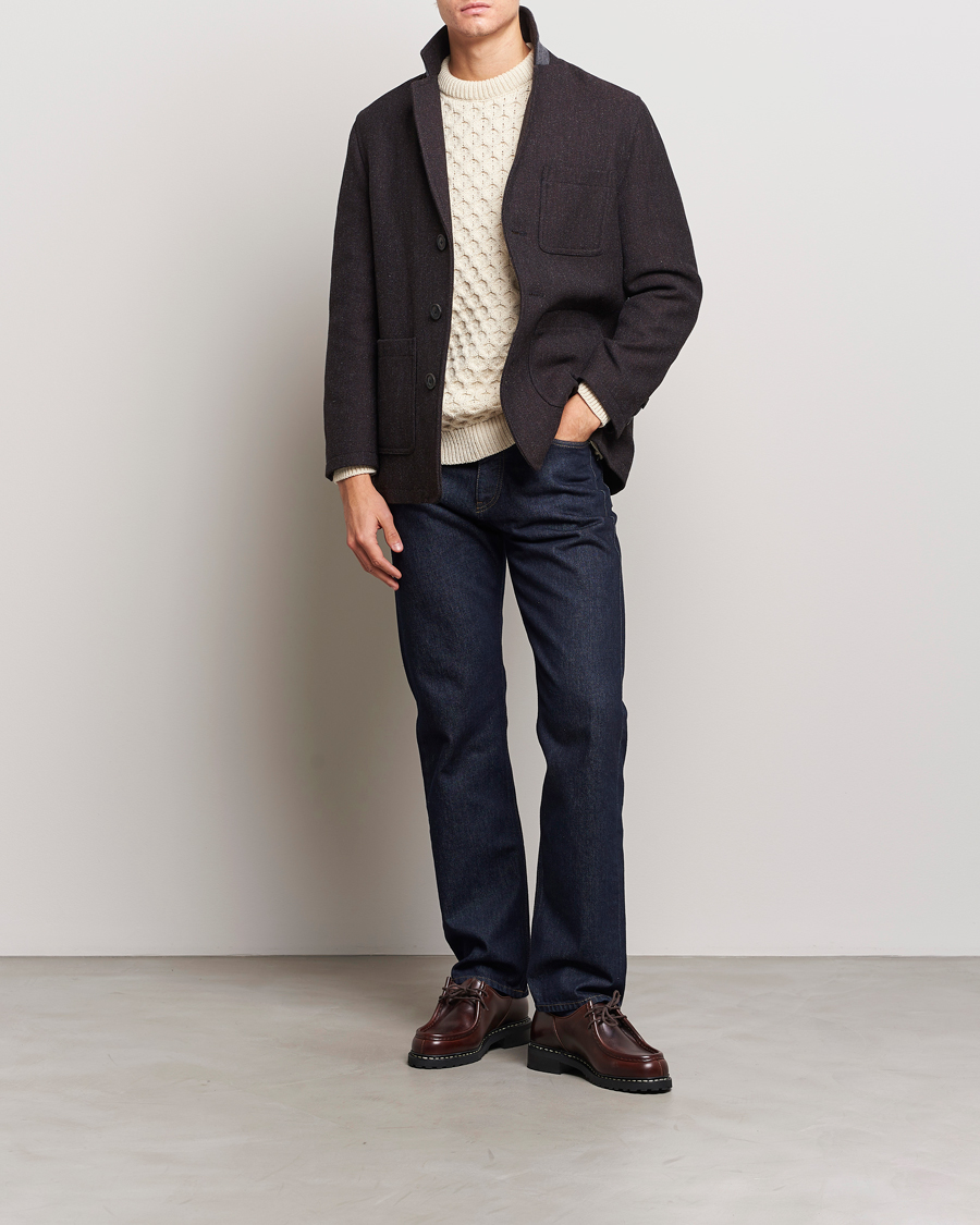 Herren | Jacken | Gloverall | Wool Worker Shirt Jacket Mulberry