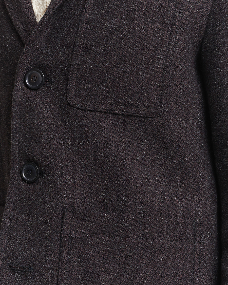 Herren | Jacken | Gloverall | Wool Worker Shirt Jacket Mulberry