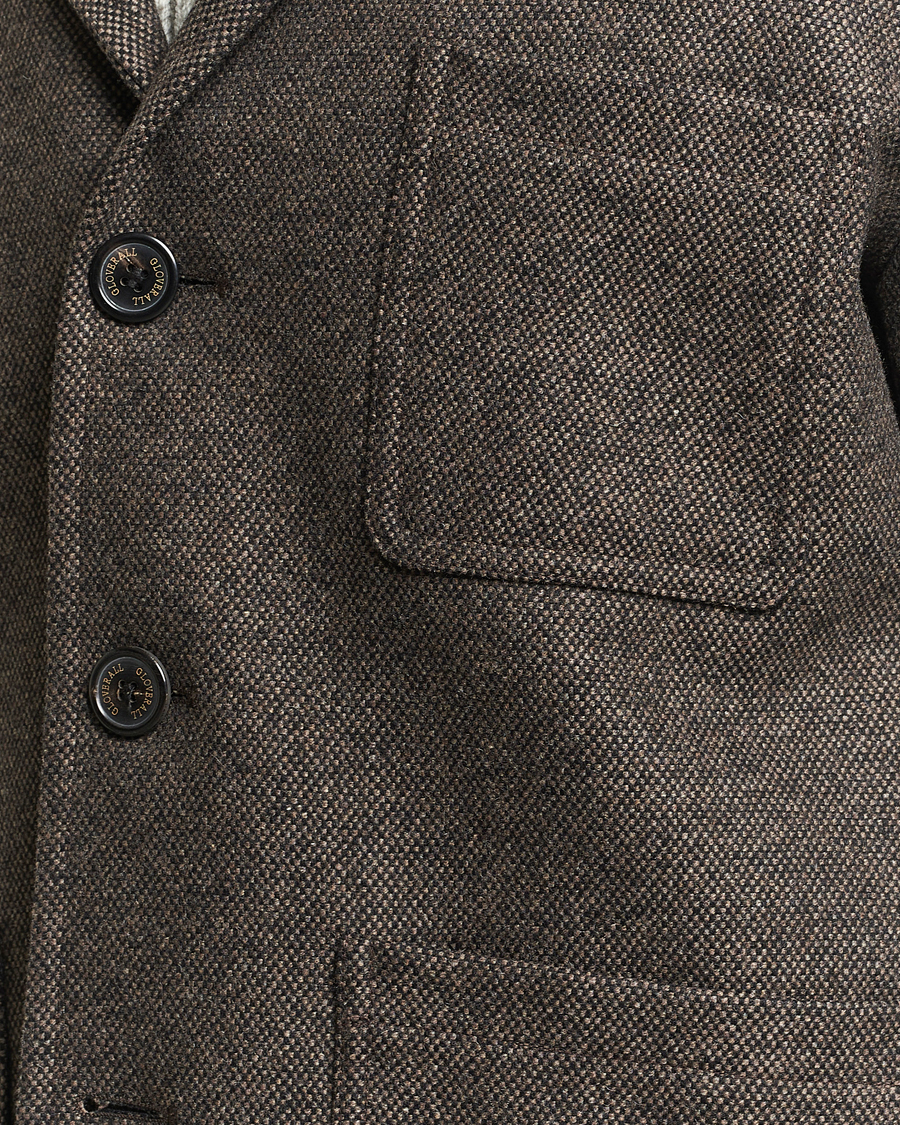 Herren | Jacken | Gloverall | Wool Worker Shirt Jacket Black/White