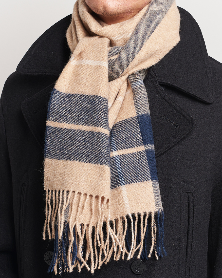 Herren | Gloverall Lambswool Scarf Camel Check | Gloverall | Lambswool Scarf Camel Check