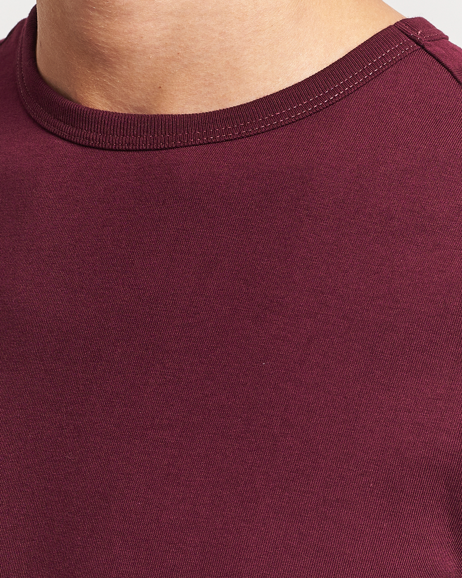 Herren | T-Shirts | Merz b. Schwanen | 1950s Classic Loopwheeled T-Shirt Ruby Red