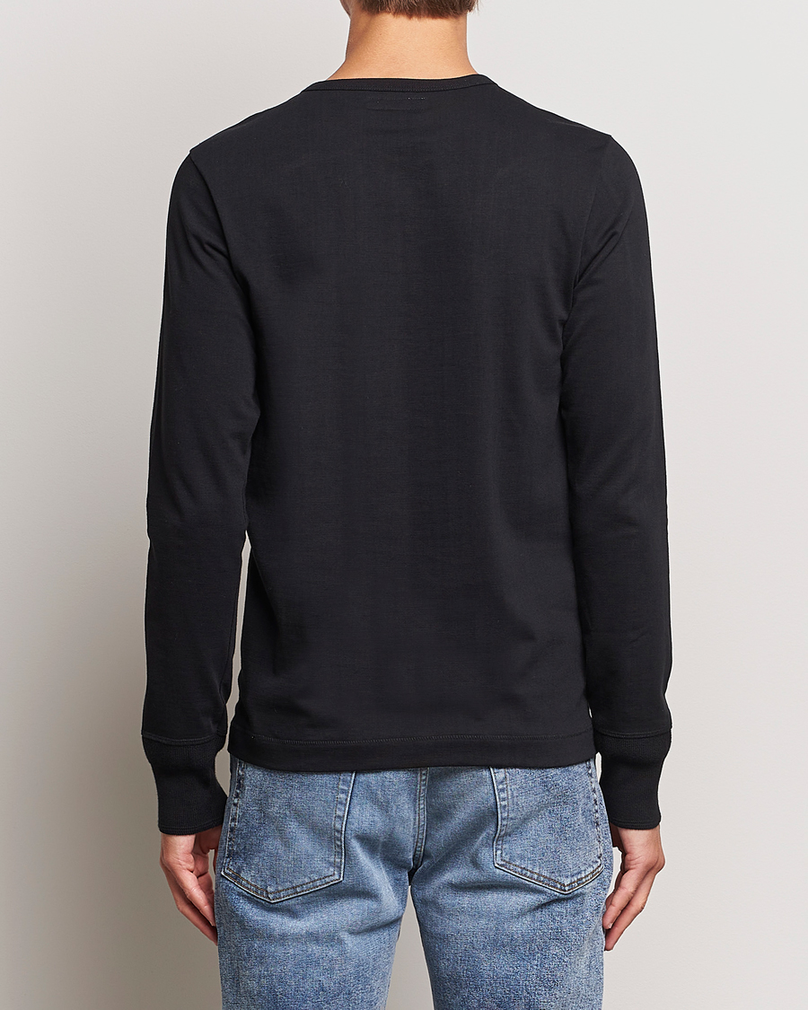 Herren | Pullover | Merz b. Schwanen | Classic Organic Cotton Henley Sweater Black