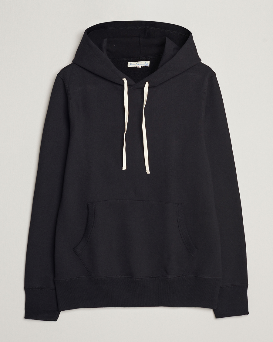 Herren | Pullover | Merz b. Schwanen | Cotton Loopwheeled Hoodie Black