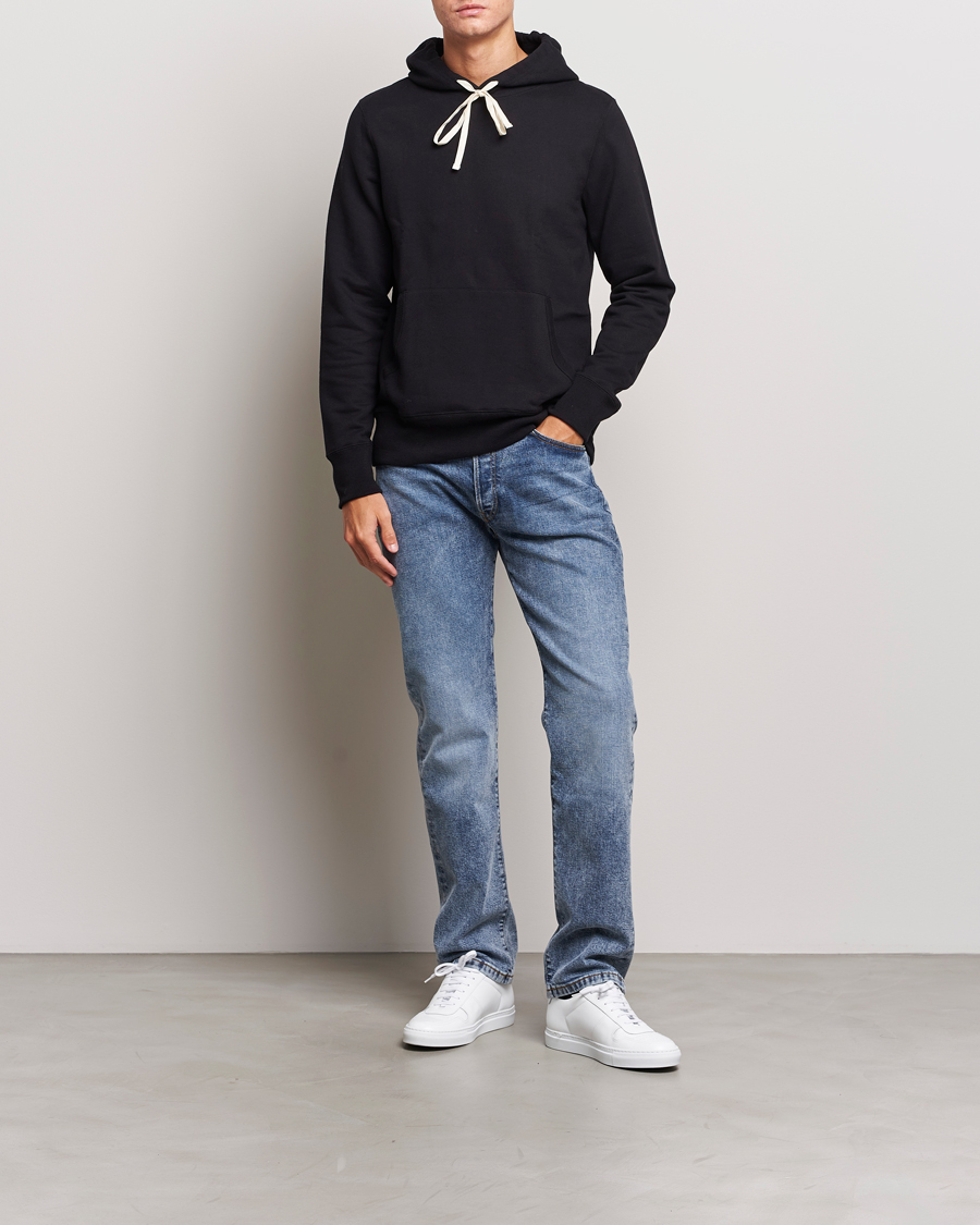 Herren | Pullover | Merz b. Schwanen | Cotton Loopwheeled Hoodie Black
