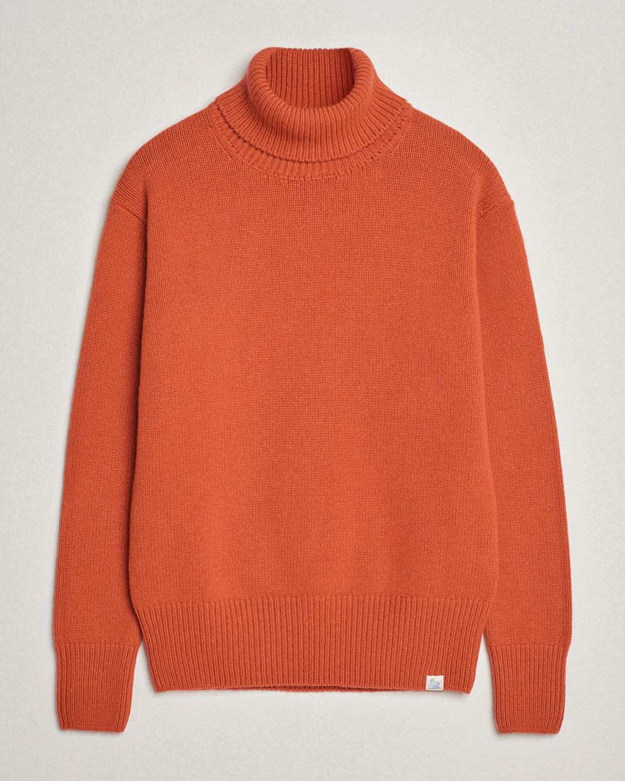 Herren | Pullover | Merz b. Schwanen | Cashmere/Merino Rollneck Rust