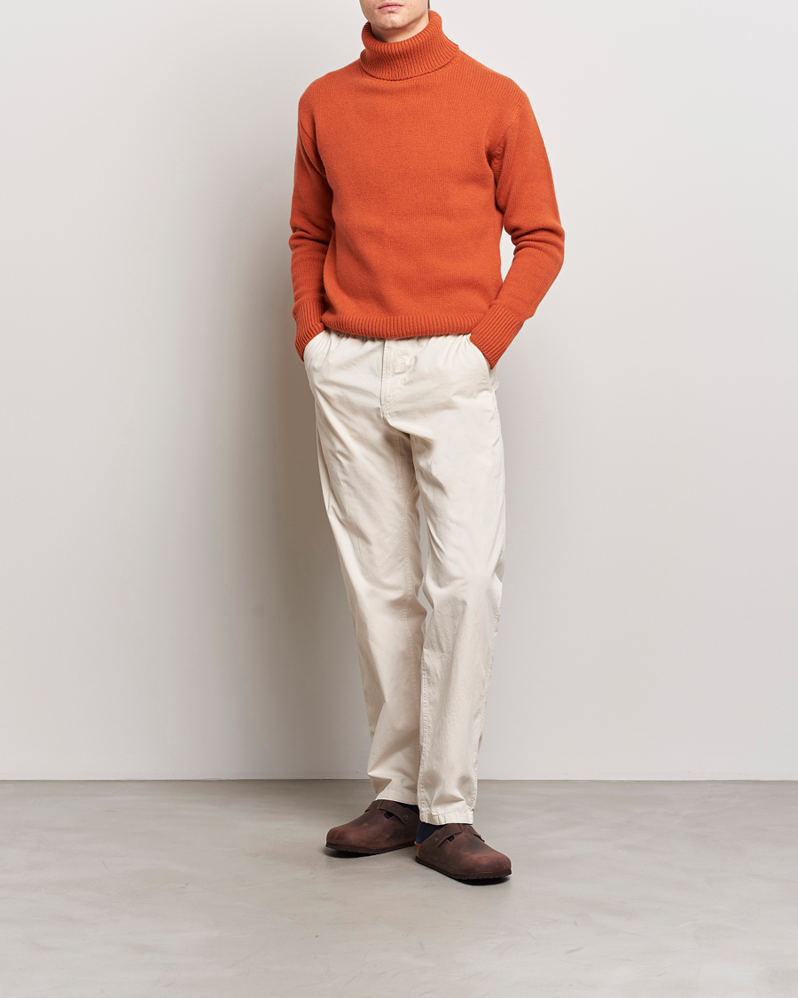 Herren | Pullover | Merz b. Schwanen | Cashmere/Merino Rollneck Rust