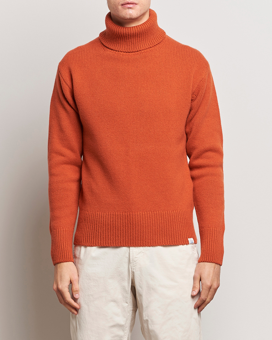 Herren | Pullover | Merz b. Schwanen | Cashmere/Merino Rollneck Rust