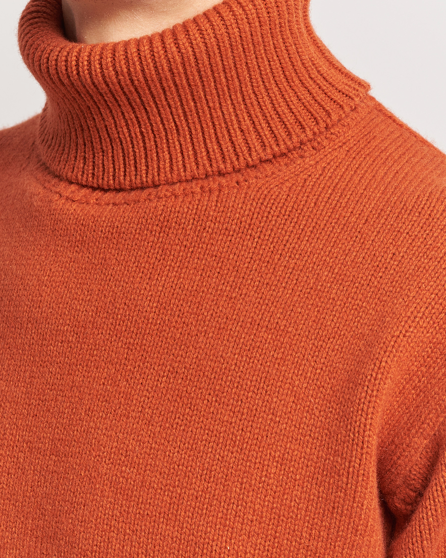 Herren | Pullover | Merz b. Schwanen | Cashmere/Merino Rollneck Rust
