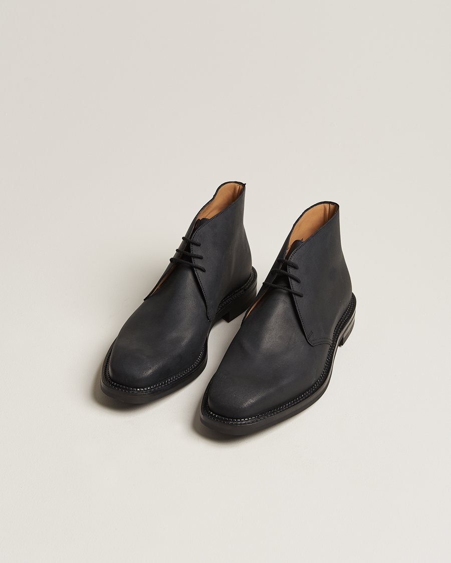Herren | Boots | Crockett & Jones | Molton Chukka Black Rough-Out Suede