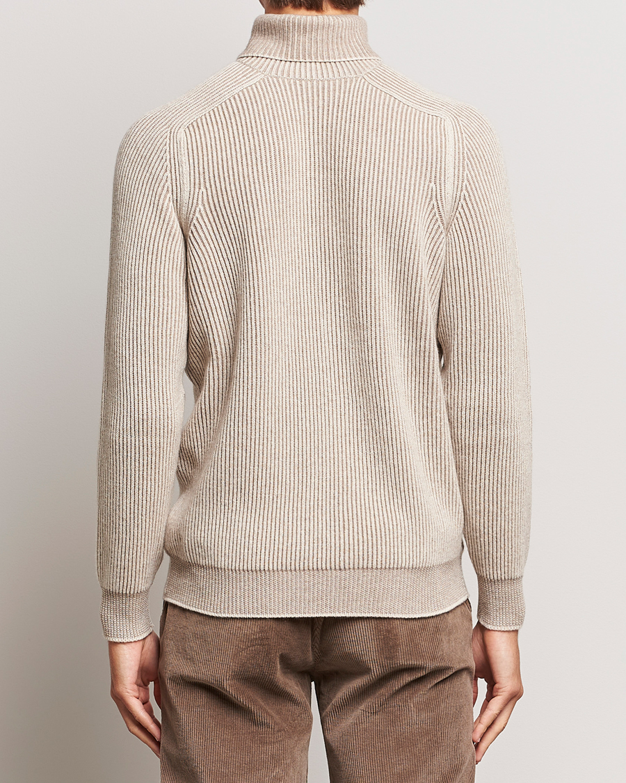 Herren | Pullover | SEASE | Dinghy Rib Cashmere Rollneck Oyster